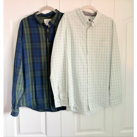 Other Other - Men’s XL Button Down Shirt Bundle Weatherproof Vintage & George Plaid Check